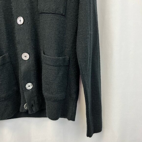 Ndstry Womens Cardigan Sweater Black Long Sleeve Collar Tight Knit Button Up XS - Picture 8 of 10